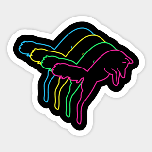 Fox 80s Neon Sticker